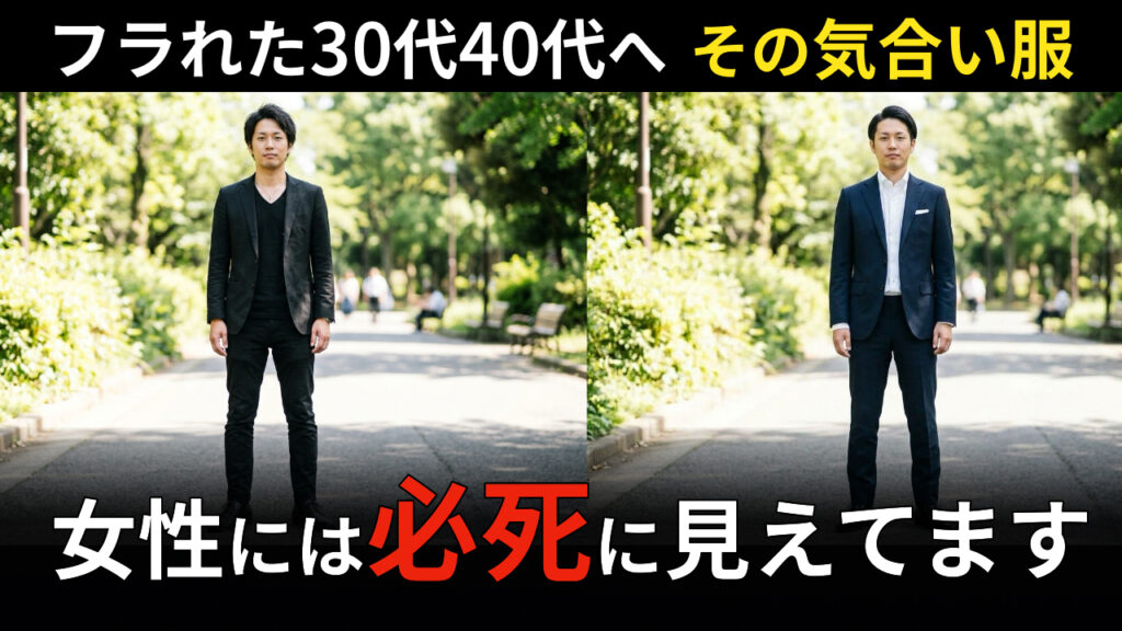 その気合い服、女性には必死に見えてます