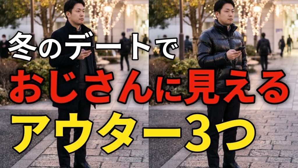 冬のデートでおじさんに見えるアウター3つ