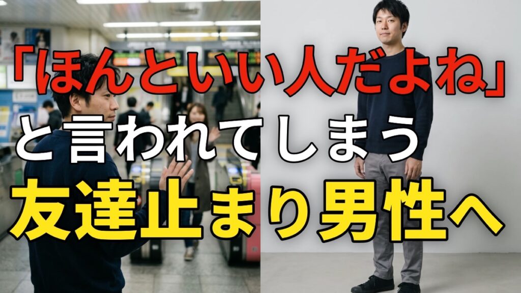 「ほんといい人だよね」と言われてしまう友達止まり男性へ