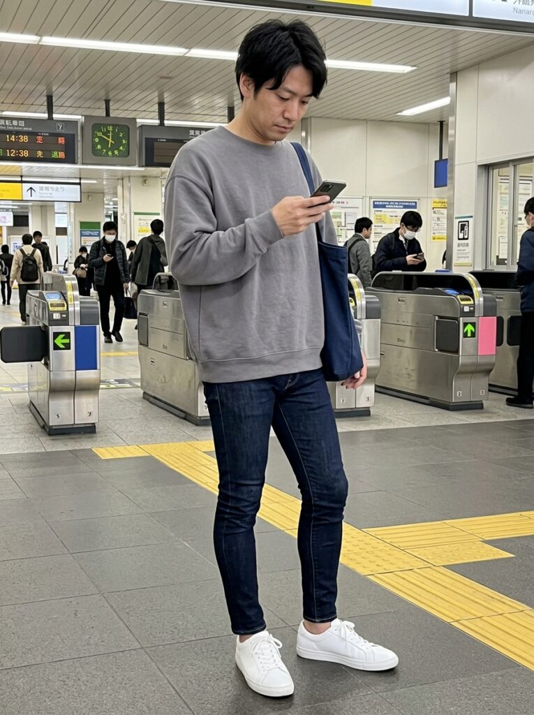 細すぎるパンツのNGコーデ