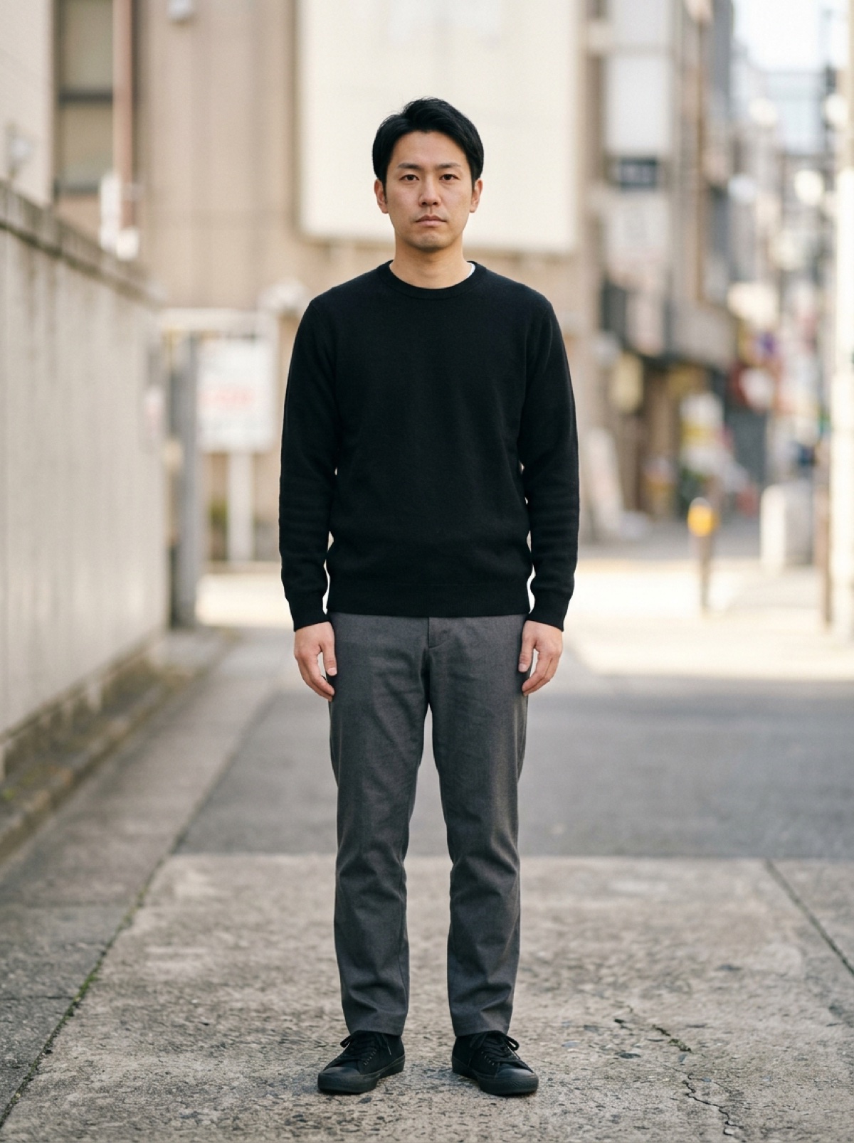 清潔感はあるのに恋愛対象に入らない男性1人目（黒ニット）